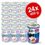 Lot de boîtes pour chat Felix Mijotés en sauce 24 x 400 g canard & volaille